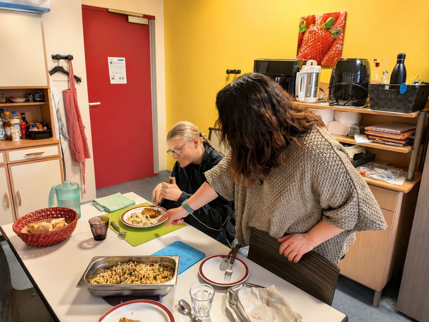 repas avec une usager du service